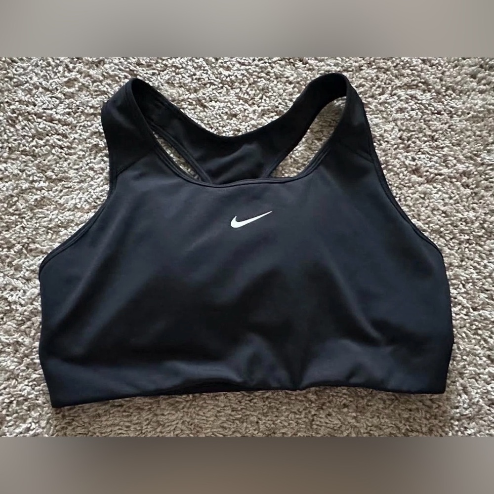 Nike Women's Sports Bra Medium Impact Removable Padding Black Size XL